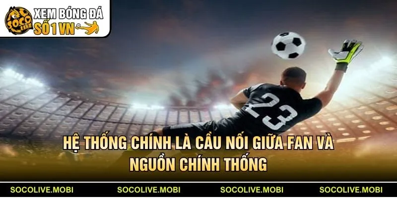 Hệ thống chính là cầu nối giữa fan và nguồn chính thống